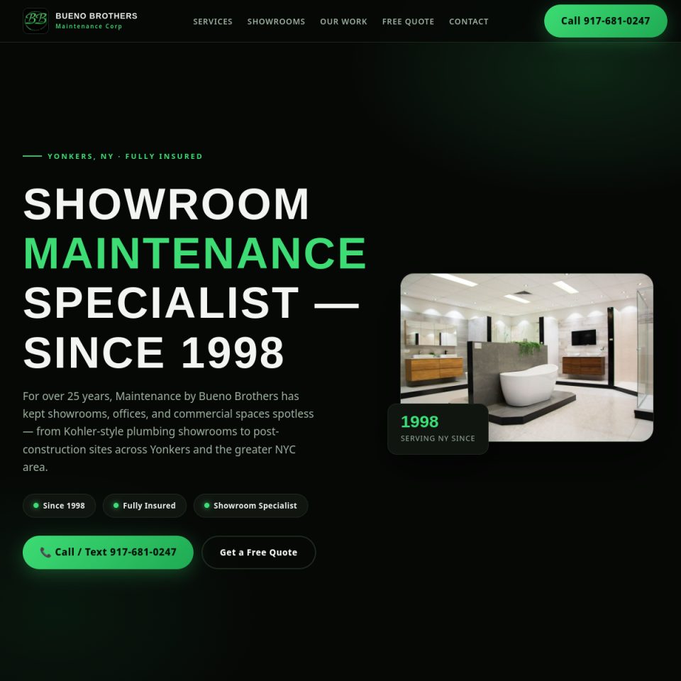 Bueno Brothers maintenance company website