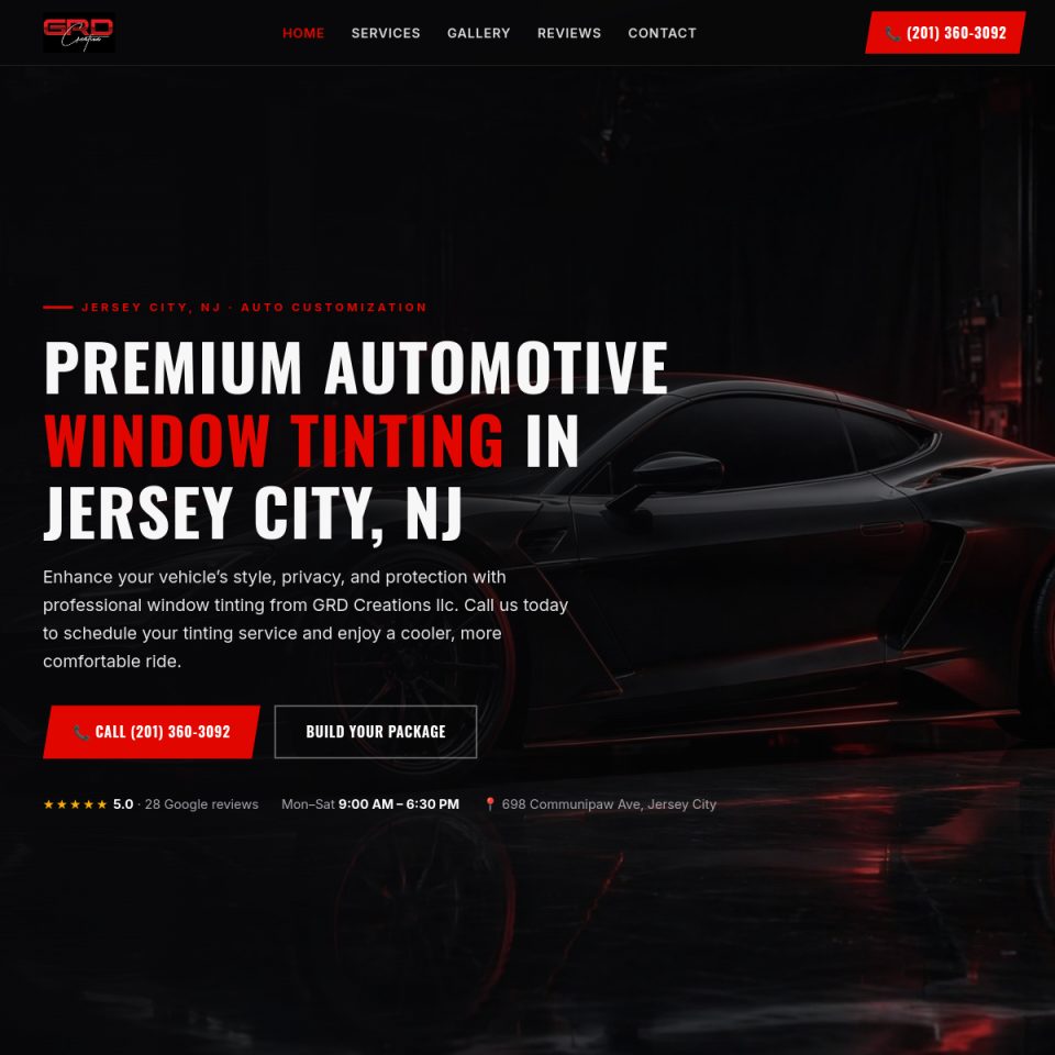 GRD Creations automotive website