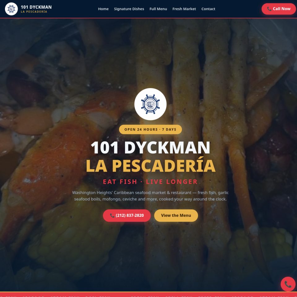 Pescaderia Fish Market seafood website
