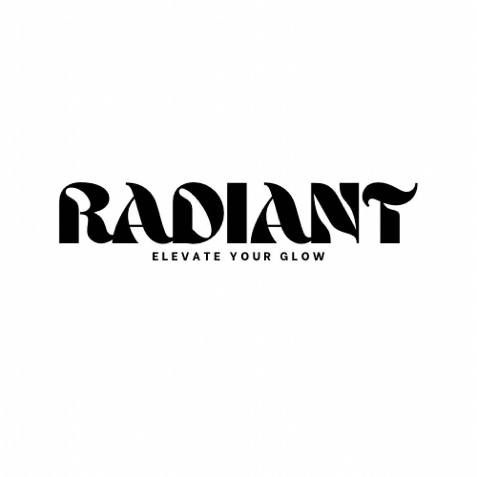 RADIANT Elevate Your Glow black wordmark