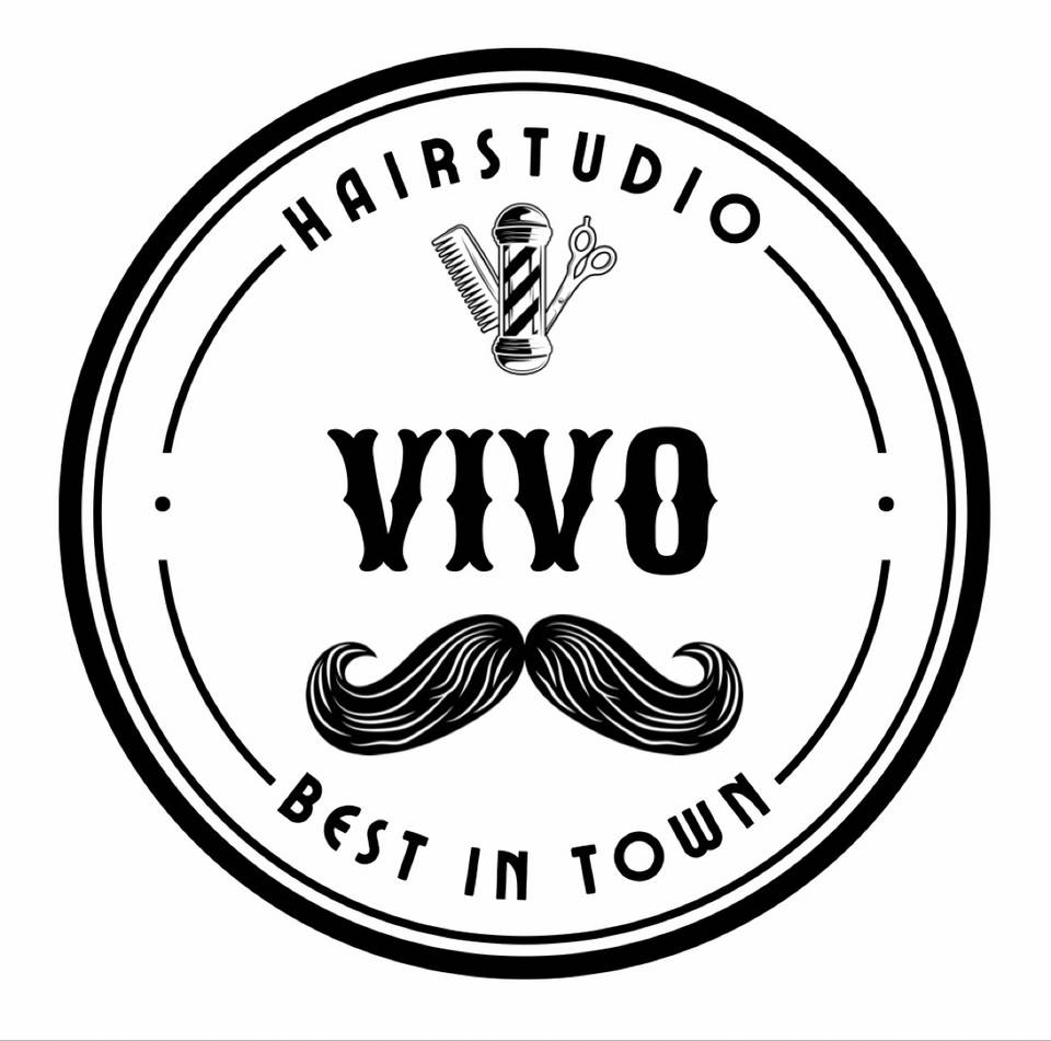 Vivo Hairstudio black and white badge logo